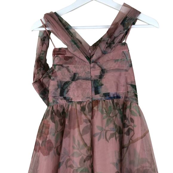 PATBO Floral Print Tulle Evening Gown NWT 10 Tulle - Picture 10 of 11